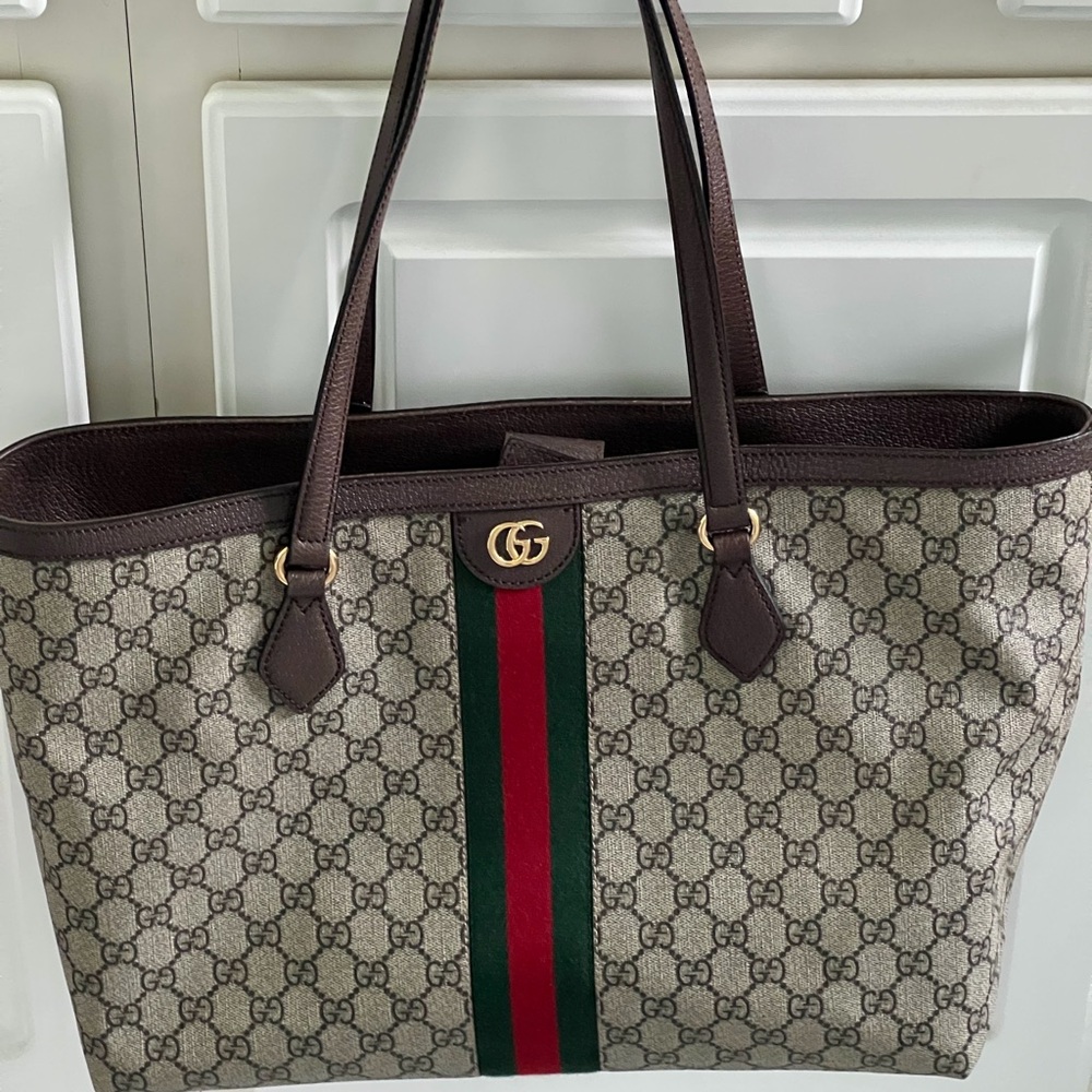 Gucci Ophidia  large Tote with Red and Green Stripe Excellent in Box & Bag